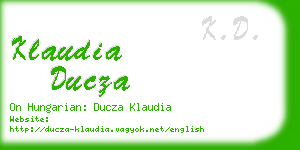 klaudia ducza business card